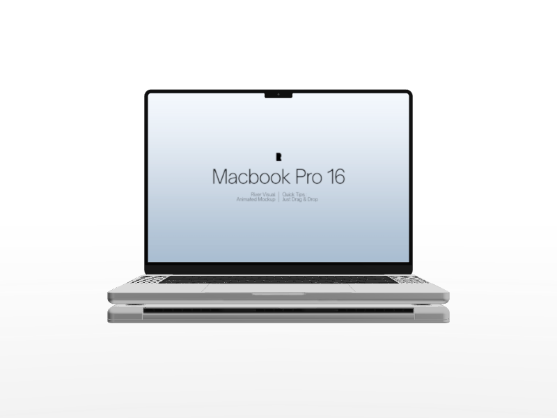 Macbook Pro 16 #009 Mockup in River Visual preview in River Visual